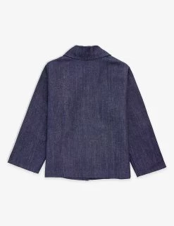 Patch-pocket Organic-cotton Denim Jacket 1-10 Years -Kid Couture R04134114 INDIGO ALT02