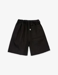 Elasticated-waist Straight-leg Organic-cotton Denim Shorts 1-10 Years -Kid Couture R04134119 BLACK ALT02