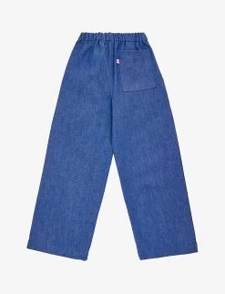 Wide-leg Organic-cotton Denim Jeans 1-10 Years 5 Wide-leg Organic-cotton Denim Jeans 1-10 Years -Kid Couture R04134121 BLUE ALT02