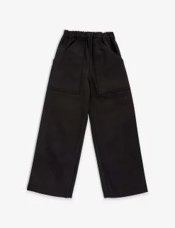 Elasticated-waist Wide-leg Organic-cotton Denim Jeans 4-10 Years