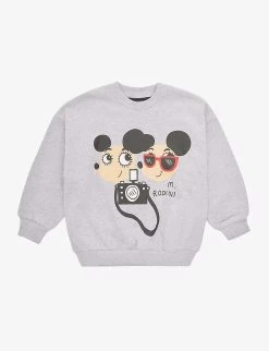 Mini Rodini Mr G Ritzratz Graphic-print Organic-cotton Sweatshirt 18 Months-11 Years