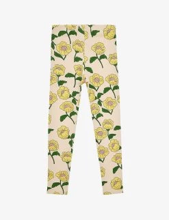 Mini Rodini Mr G Floral-print Stretch-organic-cotton Leggings 18 Months-11 Years -Kid Couture R04135534 YELLOW ALT02