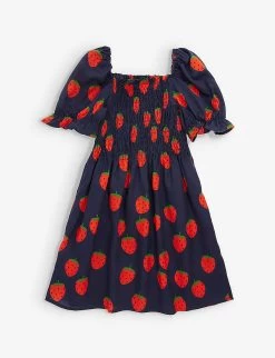 Mini Rodini Graphic-print Lyocell Dress 18 Months-11 Years -Kid Couture R04135540 BLUE ALT02