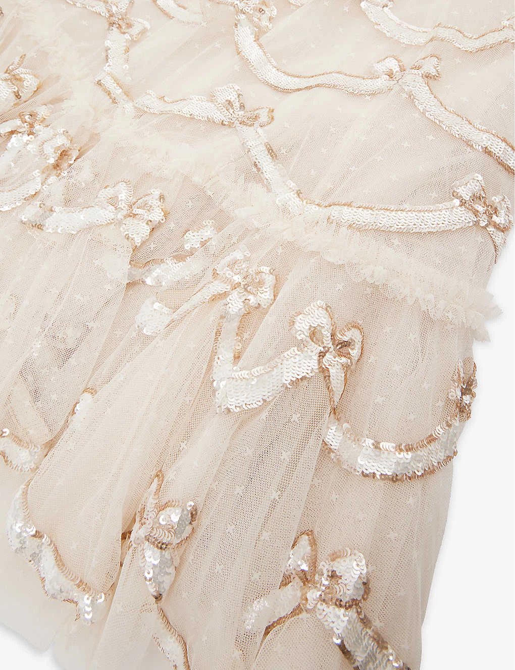 Sequin-embellished Ruffle-trim Recycled-polyester Dress 4-10 Years 2 Sequin-embellished Ruffle-trim Recycled-polyester Dress 4-10 Years - Image 2