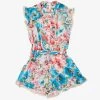 Zimmermann Halycon Floral-pattern Cotton Playsuit 4-12 Years