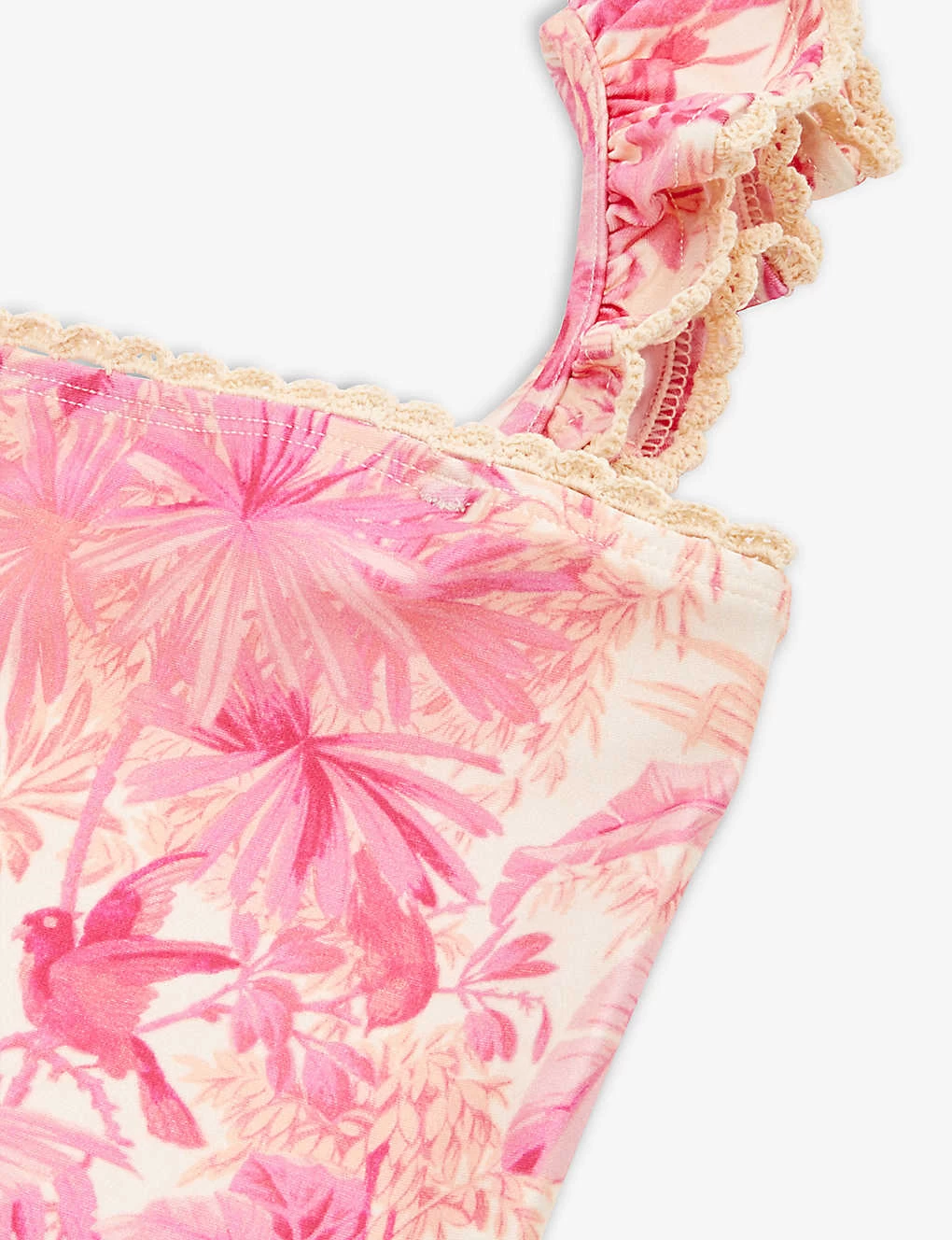 Zimmermann Ginger Graphic-print Frill-shoulders Stretch-woven Swimsuit 4-12 Years 2 Zimmermann Ginger Graphic-print Frill-shoulders Stretch-woven Swimsuit 4-12 Years - Image 2