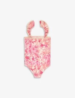 Zimmermann Ginger Graphic-print Frill-shoulders Stretch-woven Swimsuit 4-12 Years 5 Zimmermann Ginger Graphic-print Frill-shoulders Stretch-woven Swimsuit 4-12 Years -Kid Couture R04135665 PINKPALM ALT02
