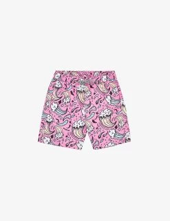 Wavy Days-print Shell Swim Shorts 3-13 Years