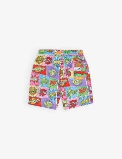 Comic Books-print Shell Swim Shorts 1-13 Years -Kid Couture R04136353 MULTI ALT02