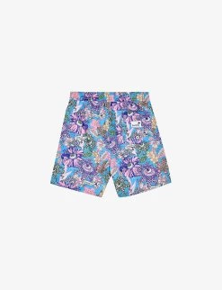 Tropic Eyeballs Shell Swim Shorts 3-13 Years -Kid Couture R04136357 BLUE ALT02