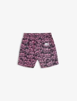 Skulls-print Recycled-polyester Swim Shorts 3-13 Years -Kid Couture R04136360 BLACKRED ALT02