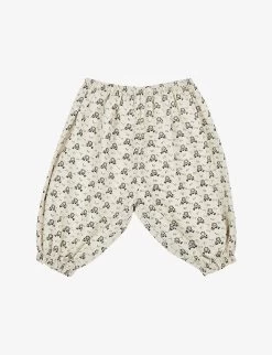 Arnica Polka Floral-print Cotton Trousers 3-24 Months