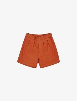 Arum Pleated Cotton-twill Shorts 3-12 Years