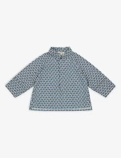 Burdock Geometric-print Cotton-poplin Shirt 3-12 Years