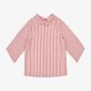 Carrot Stripe-pattern Long-sleeve Cotton Shirt 3 Months- 2 Years