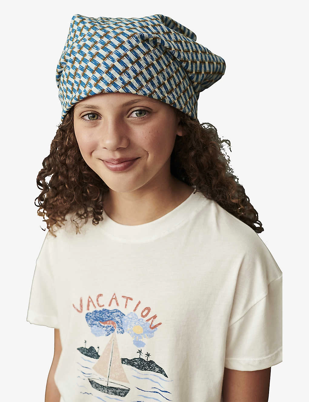 Dandelion Geometric-print Cotton-poplin Scarf 2 Dandelion Geometric-print Cotton-poplin Scarf - Image 2