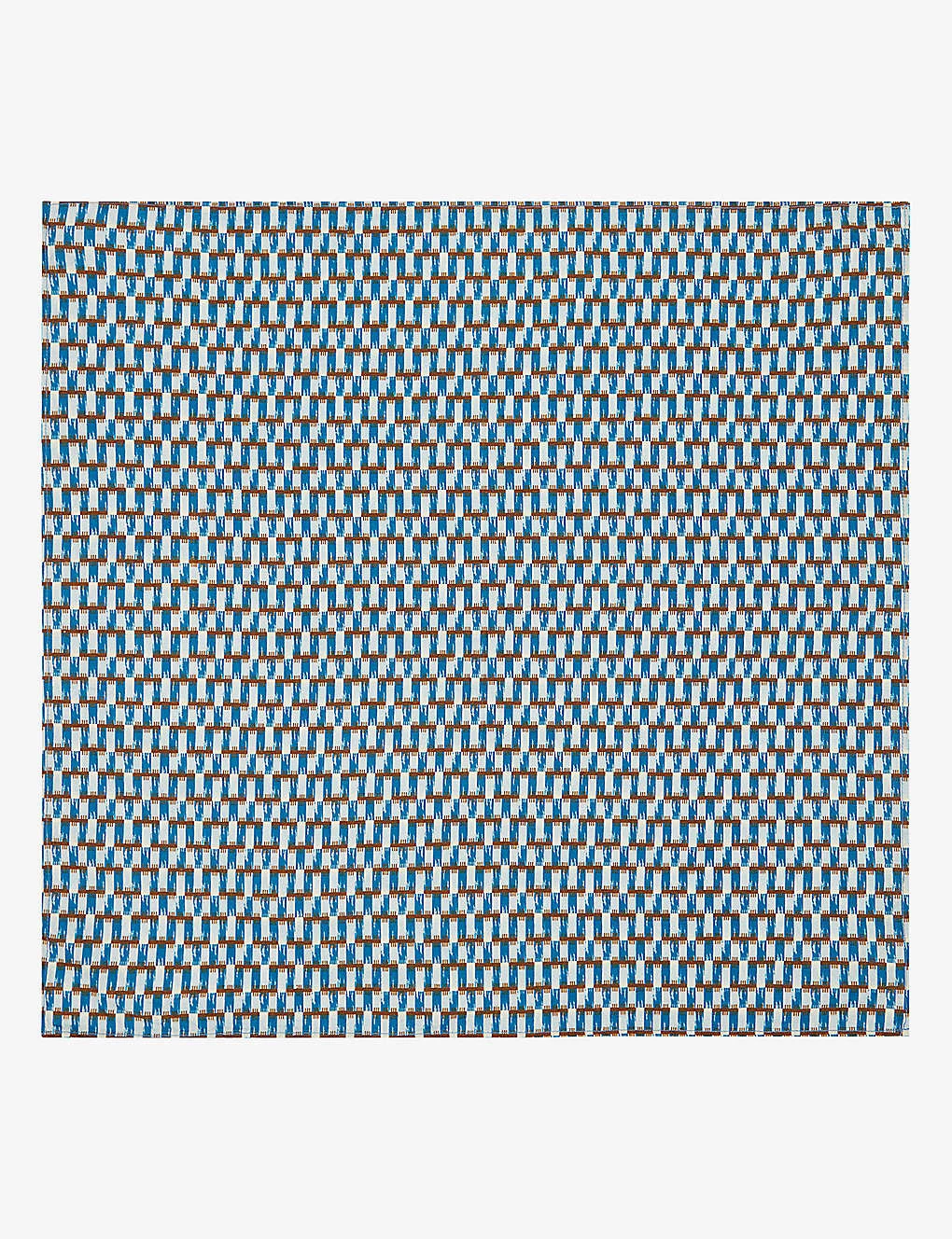 Dandelion Geometric-print Cotton-poplin Scarf 1 Dandelion Geometric-print Cotton-poplin Scarf