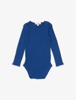 Hanau Stripe Ribbed Cotton-jersey Romper 6-18 Months