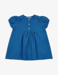 Yarrow Puff-sleeve Cotton Dress 3-24 Months