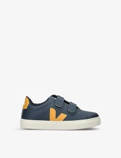 Veja Esplar Logo-embroidered Leather Low-top Trainers 6-9 Years