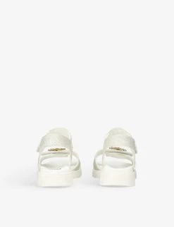 Felica Peace-motif Glitter Sandals 4-9 Years -Kid Couture R04137484 SILVER ALT03