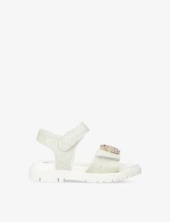 Felica Peace-motif Glitter Sandals 4-9 Years