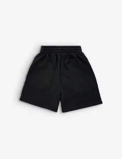 Balenciaga Regular-fit Cotton-jersey Shorts 4-10 Years -Kid Couture R04137868 WASHEDBLACK ALT02