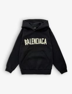 Balenciaga Logo-print Cotton-jersey Hoody 4-10 Years
