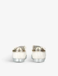 Golden Goose Baby School Motif-prints Leather Trainers 4 Months-2years -Kid Couture R04139075 WHITECOMB ALT03