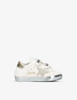 Golden Goose Baby School Motif-prints Leather Trainers 4 Months-2years