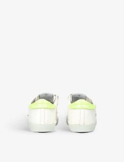 Golden Goose Baby School Star-motif Leather Trainers 4 Months-2 Years -Kid Couture R04139076 WHITEOTH ALT03