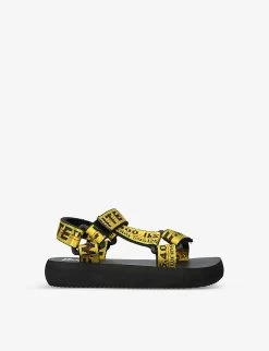 Industrial Logo-strap Woven Sandals 4-8 Years