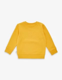 STELLA MCCARTNEY Graphic-print Crewneck Organic Cotton-jersey Sweatshirt 3-36 Months -Kid Couture R04142056 YELLOW ALT02