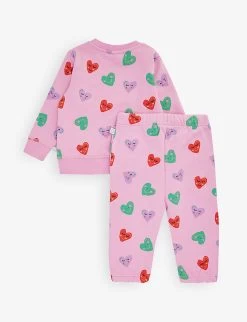 STELLA MCCARTNEY Heart-print Cotton-jersey Tracksuit 6-36 Months