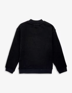 STELLA MCCARTNEY Stel G Sweatshirt Organic Cotton-jersey Sweatshirt 4-14 Years -Kid Couture R04142094 BLACK ALT02
