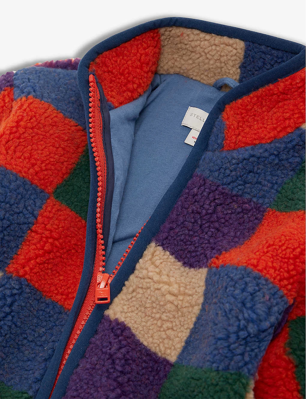 STELLA MCCARTNEY Check-pattern Recycled-polyester Fleece Jacket 9-36 Months 2 STELLA MCCARTNEY Check-pattern Recycled-polyester Fleece Jacket 9-36 Months - Image 2