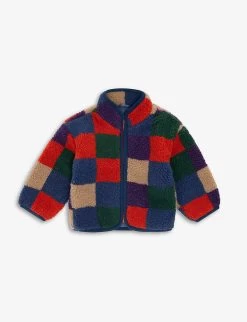 STELLA MCCARTNEY Check-pattern Recycled-polyester Fleece Jacket 9-36 Months