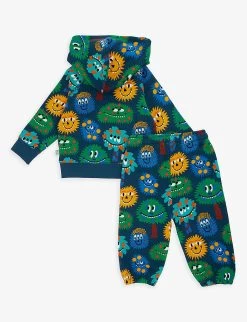 STELLA MCCARTNEY Flower-print Organic-cotton Fleece Tracksuit 6-36 Months 5 STELLA MCCARTNEY Flower-print Organic-cotton Fleece Tracksuit 6-36 Months -Kid Couture R04142106 BLUMULTICOLOR ALT02