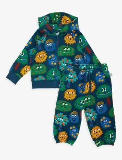 STELLA MCCARTNEY Flower-print Organic-cotton Fleece Tracksuit 6-36 Months