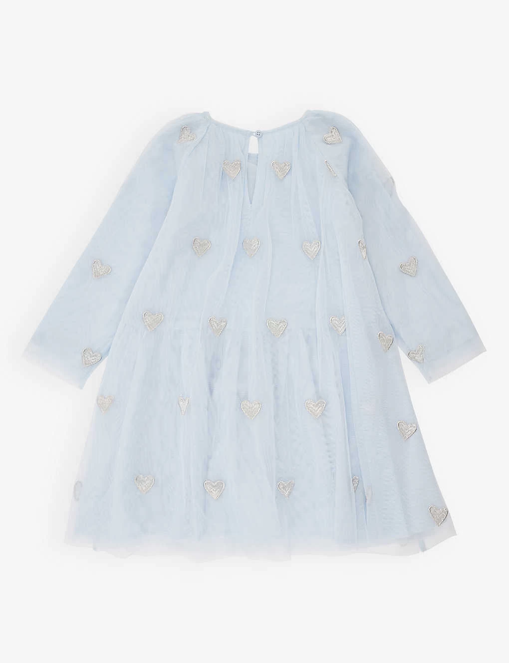 STELLA MCCARTNEY Heart-embroidered Recycled-polyester Tulle Dress 6-36 Months 3 STELLA MCCARTNEY Heart-embroidered Recycled-polyester Tulle Dress 6-36 Months - Image 3