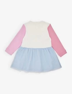 STELLA MCCARTNEY Graphic-print Cotton-jersey Dress 3-36 Months -Kid Couture R04142108 IVORY ALT02