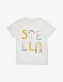 STELLA MCCARTNEY Tasselled Logo-print Cotton-jersey T-shirt 2-12 Years