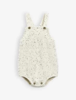 Ribbed-trim Button-detail Cotton-knit Body 0-24 Months