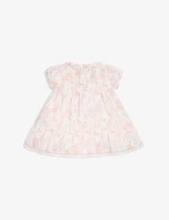 Woodland-print Cotton Dress And Bloomers Set 3-24 Months -Kid Couture R04147114 PINK ALT02