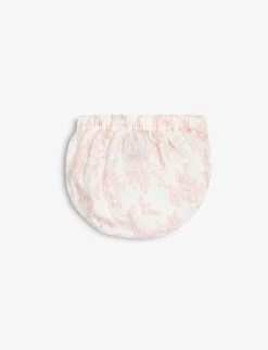 Woodland-print Cotton Dress And Bloomers Set 3-24 Months -Kid Couture R04147114 PINK ALT05