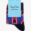 Happy Socks London Guard Ankle-rise Stretch-organic-cotton Blend Socks 12 Months-9 Years
