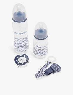 Emporio Armani Brand-print Dummy And Plastic Bottle Set