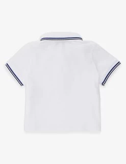 Emporio Armani Brand-embroidered Regular-fit Stretch-cotton Polo Shirt 6-36 Months -Kid Couture R04148267 BIANCOOTTICO ALT02
