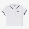 Emporio Armani Brand-embroidered Regular-fit Stretch-cotton Polo Shirt 6-36 Months