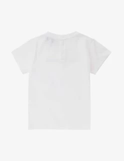 Emporio Armani Logo-print Short-sleeve Cotton-jersey T-shirt 6-36 Months -Kid Couture R04148269 BIANCOOLOGO ALT02